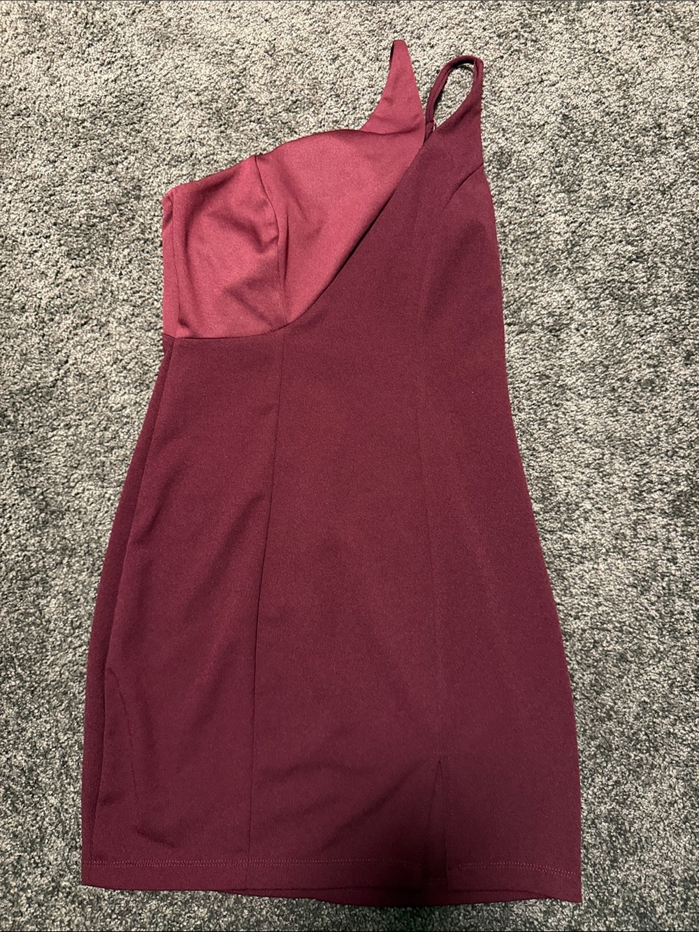 Speechless One-Shoulder Wine Bodycon Dress